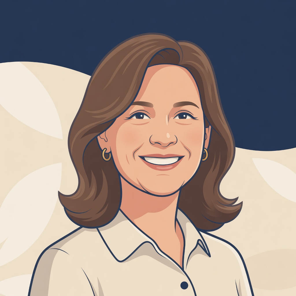 Cartoon portrait for Sara Jensen